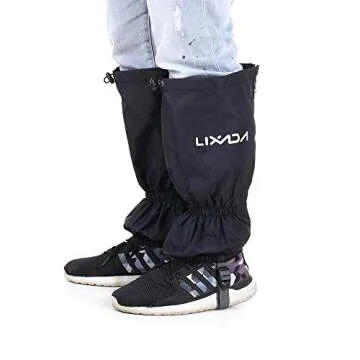 Lixada Waterproof Leg Gaiters for Outdoor Hiking Walking Climbing Hunting Snow Legging Gaiters Boot Shoe Covers(1 Pair)