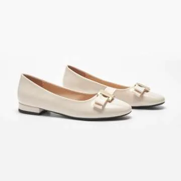 C. Paravano Women's Ballet Flats - Soft Leather Round Toe Slip-Ons for Work, Commute, Date Night, We...