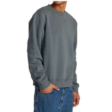 RVCA Men’s Fleece Crewneck - Relaxed Fit Comfort