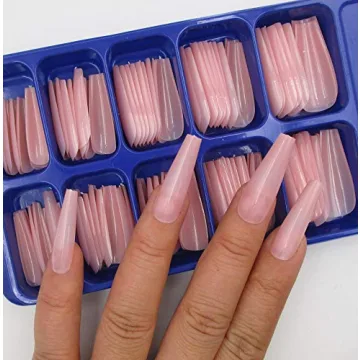 Colored Long Coffin False Nails for Stunning Manicure