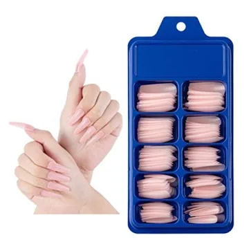 Colored Long Coffin False Nails for Stunning Manicure