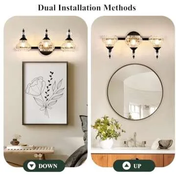 ONELEJA Vintage 3-Light Bathroom Vanity Light Fixture