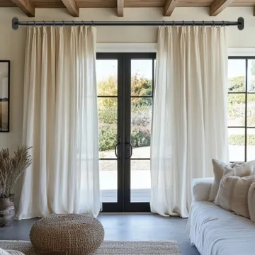 JRZOO 48-84 Inch Adjustable Blackout Curtain Rods