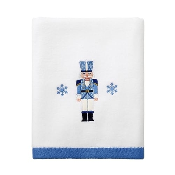 Avanti Linens Nutcracker Hand Towel - Soft, Absorbent Cotton Holiday Decor