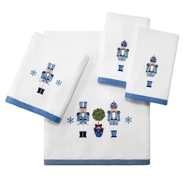 Soft Absorbent Nutcracker Hand Towel for Holiday Decor