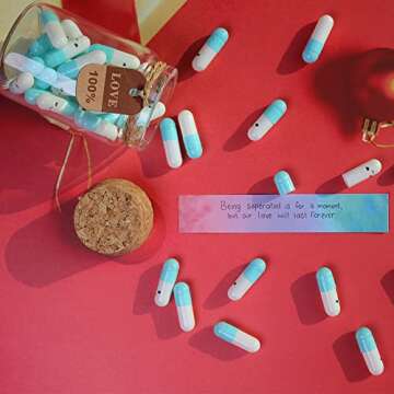 Infmetry Writing Instrument Gift Set - Long Distance 50pcs with Prewritten Messages in Capsules - Va...
