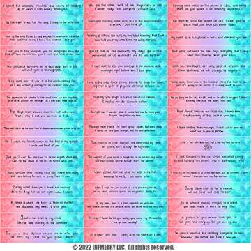 Infmetry Writing Set - 50 Romantic Capsules for Valentine's Day