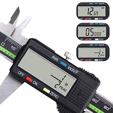 Sattiyrch Digital Caliper 6 Inch LCD Stainless Steel Tool