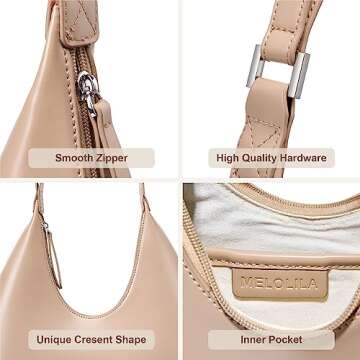 Stylish MELOLILA Crescent Shoulder Bag for Women