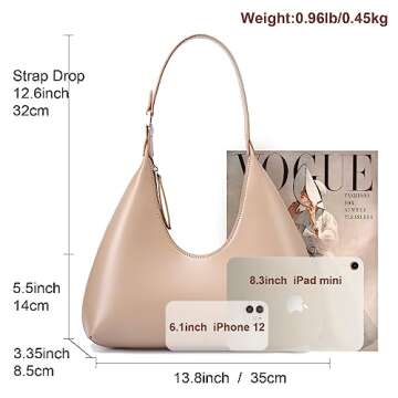 Stylish MELOLILA Crescent Shoulder Bag for Women