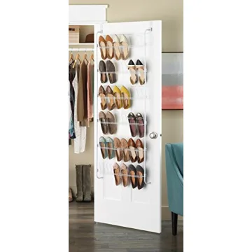 Whitmor 18-Pair Over The Door Shoe Rack for Shoes and Wigs