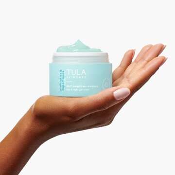 TULA Skin Care 24-7 Weightless Moisture Hydrating Day & Night Cream - Anti-Aging Lightweight Gel Cream Moisturizer for Face, Contains Watermelon & Blueberry Extract, 1.5 oz.