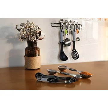 Magnetic Measuring Spoons Set of 6 Dual Sided Stainless Steel