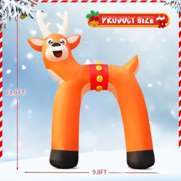 COMIN 14ft Christmas Inflatable with LEDs for Holidays