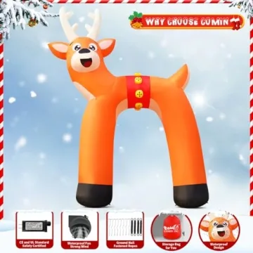 COMIN 14ft Christmas Inflatable with LEDs for Holidays
