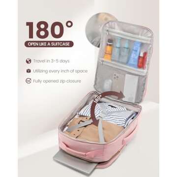 LOVEVOOK Travel Backpack Women as Personal Item Approved, Stylish 17.3-inch Laptop Backpack with Pac...