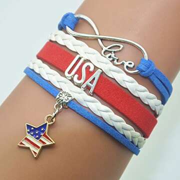 HCChanshi USA Star Bracelet Jewelry: Celebrate with Style and Patriotism!