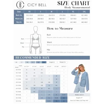 Cicy Bell Womens Lightweight Cropped Denim Jacket