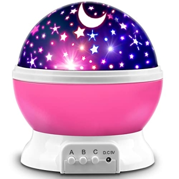 MOKOQI Star Projector Night Light - Fun Gifts for Kids' Bedrooms