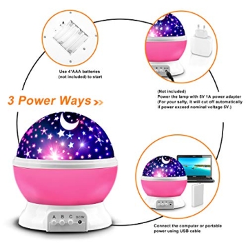 MOKOQI Star Projector Night Light for Kids