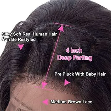 Buy Straight Lace Front Wig - Premium 9A Brazilian Hair, 16 Inch