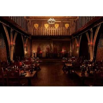 Yeele 9x6ft Medieval Tavern Backdrop for Photography Rustic Eatery Wood Building Tables Chairs Wild Cowboy Theme Party Background Portrait Photo Shoot Props Western Party Decorations Photo Backdrop