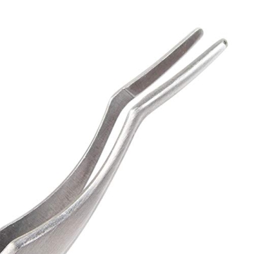 FEITA Professional Curved Eyelash Tweezer Easy Application Silver