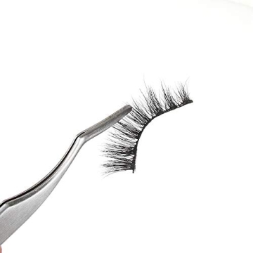 FEITA Professional Curved Eyelash Tweezer Easy Application Silver