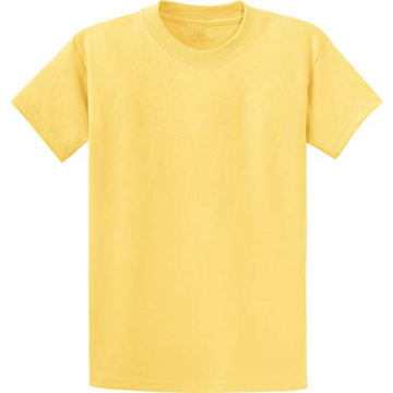 Clothe Co. Mens Heavyweight Cotton T-Shirt Plain Tee (Available in Big & Tall), Yellow, XL