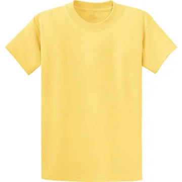 Clothe Co. Mens Heavyweight Cotton T-Shirt Plain Tee (Available in Big & Tall), Yellow, XL