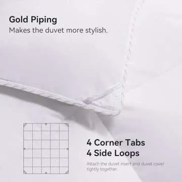 LESNNCIER Luxury Goose Feathers Down Comforter King Size, 750 FP Fluffy All Season Duvet Insert King, Ultra-Soft Hotel Bedding Comforter with Sorona Fill (White, 106x90 Inches)