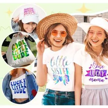 TECKWRAP Metallic Holographic Heat Transfer Vinyl 8 Sheets