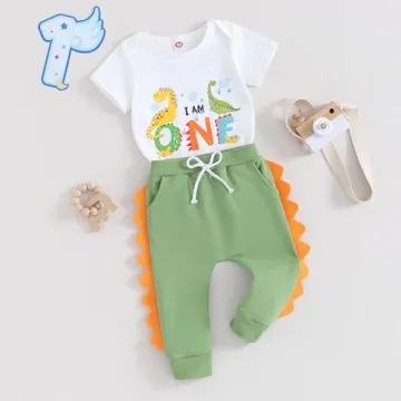 Dinosaur Birthday Outfit for 1 Year Old Boys