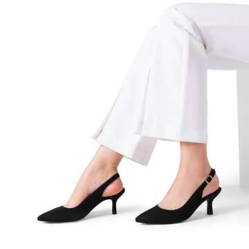 DREAM PAIRS Women's Kitten Heel Slingback Pointed Closed Toe Low Stiletto Heels Dress Bridal Elegant Wedding Pumps Shoes
