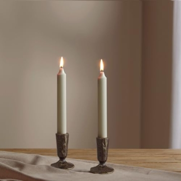 Elegant Handcrafted Black & Gold Iron Candle Holders