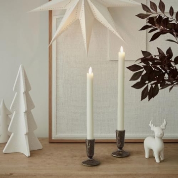 Elegant Handcrafted Black & Gold Iron Candle Holders