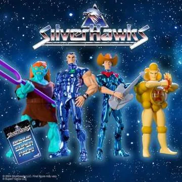 Super7 ULTIMATES! SilverHawks Steelwill (VAC Metal Toy Version) - 7" SilverHawks Action Figure with Accessories Classic Cartoon Collectibles