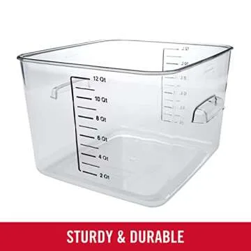 Rubbermaid 12 Quart Square Food Storage Container for Kitchen