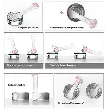 mwellewm 6Pcs Pet Food Can Supplies Set 2Pcs Universal Silicone Can Covers Cat Can Lids 2Pcs Multifuctional Mini Spatula Pet Can Opener and 2Pcs Dog Spoons for Pets Dogs Cats Feeding Can