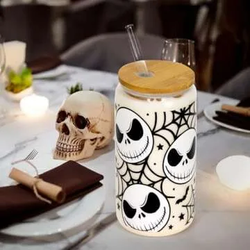 Joyseller Halloween Can Glass for Coffee & Drinks