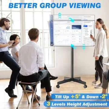 Rfiver Mobile TV Cart - Adjustable Stand for TVs 23-60"