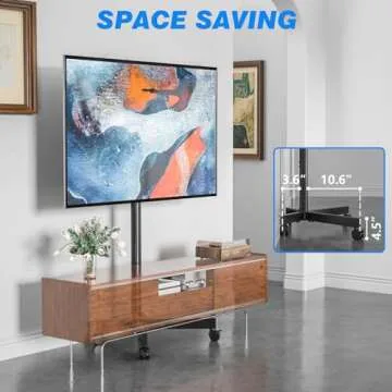 Rfiver Mobile TV Cart - Adjustable Stand for TVs 23-60"