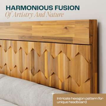 Bme Georgina Queen Bed Frame - Handcrafted Design & Durability