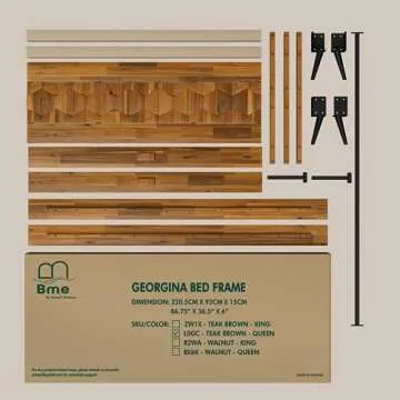 Bme Georgina Queen Bed Frame - Handcrafted Design & Durability