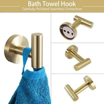 TocTen Stainless Steel Bathroom Hardware Set 5 PCS