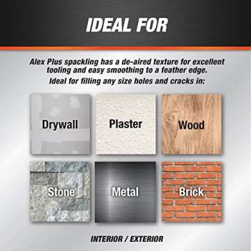 DAP INC 18745 Alex Plus PT Spackling, No Size, Plain 16 Fl Oz (Pack of 1)