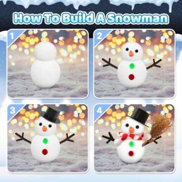SpringFlower 12 Pack Christmas Craft, DIY Snowman Kit for Kids, Snowman Kit Indoor Decorations, Xmas...