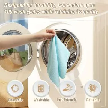 SOOWASH Microfiber Cleaning Cloth Roll for Efficient Cleaning