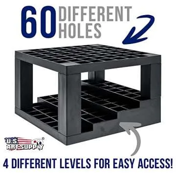 U.S. Art Supply 60 Slot Marker Organizer - Perfect Art Storage Solution