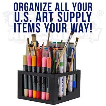 U.S. Art Supply 60 Slot Marker Organizer - Perfect Art Storage Solution